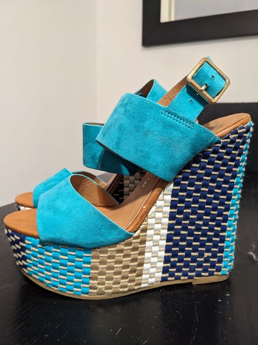 Sandália Cunha Azul turquesa