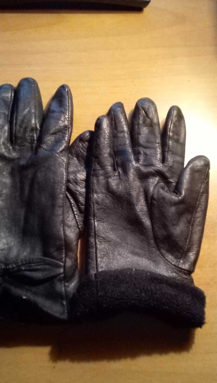 Женские перчатки, Кожа, Зима