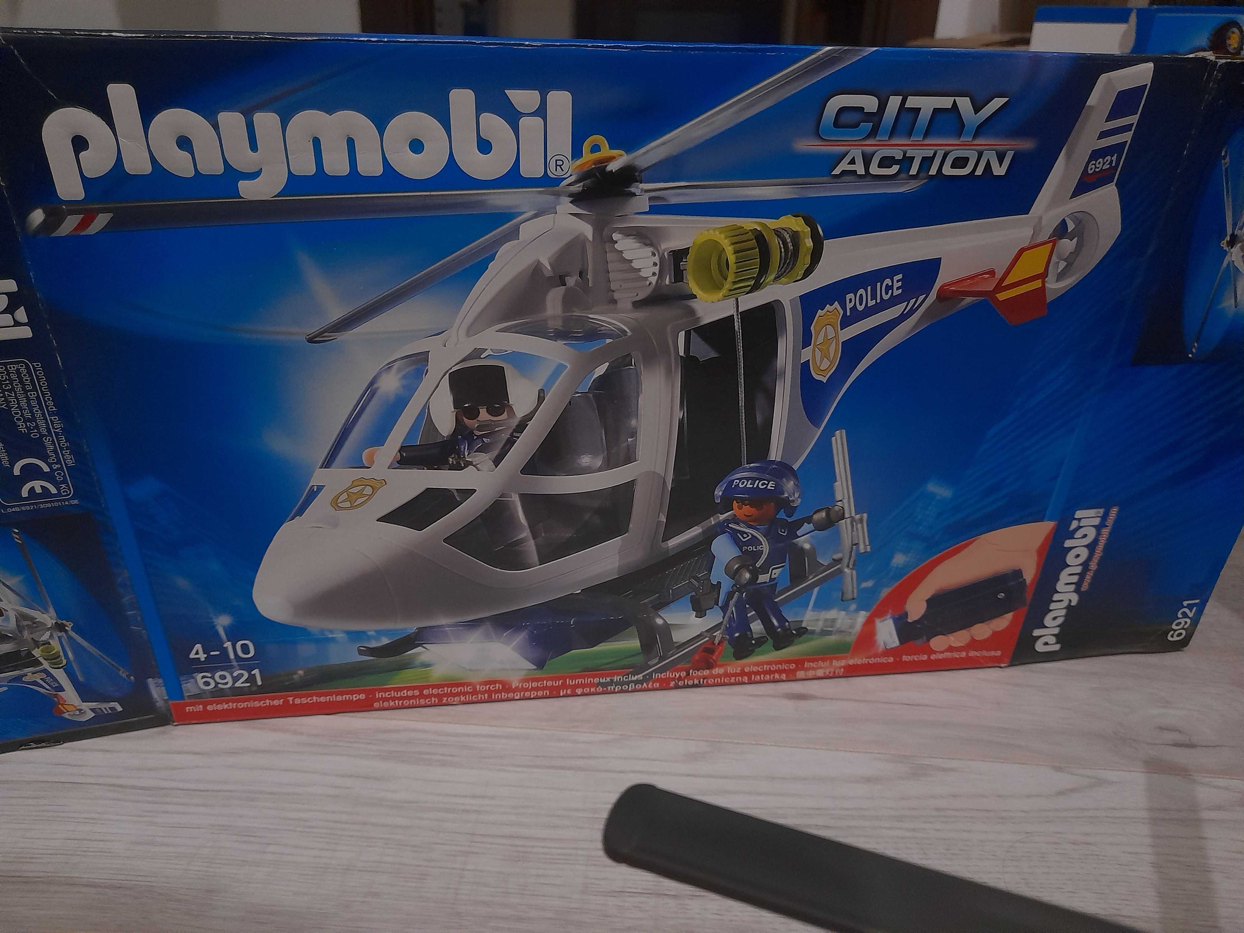 Playmobil 6921 City Action Helikopter Policyjny Z Reflektorem Led