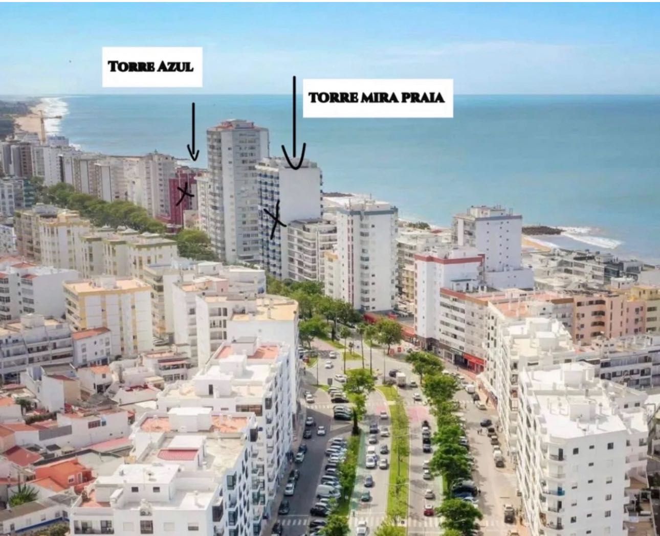 Férias Quarteira T1 c/vista mar, a 50 metros da praia