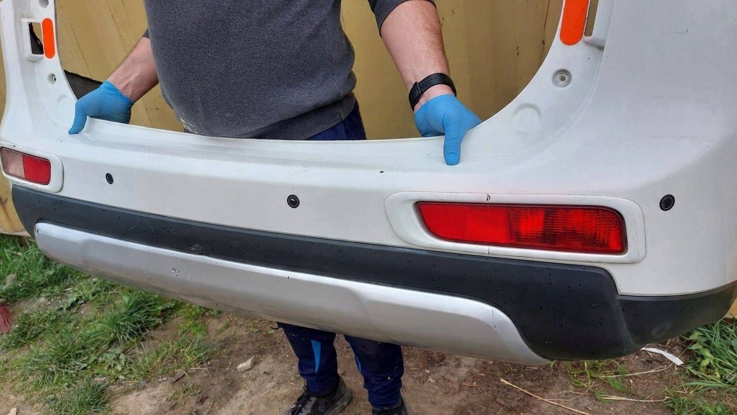 MITSUBISHI OUTLANDER III 2013 - 2015 ZDERZAK TYLNY TYŁ KOMPLETNY PDC