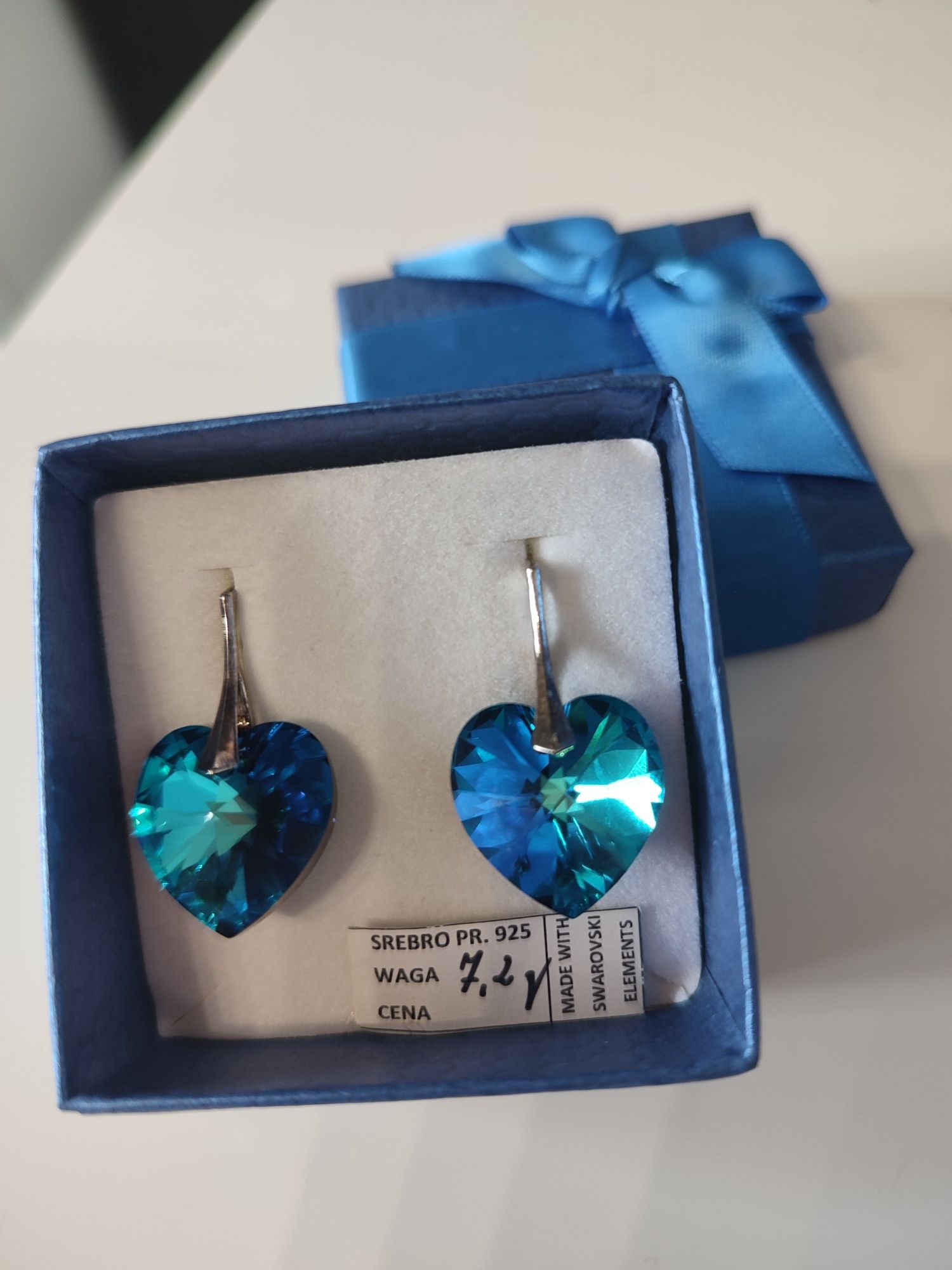 Kolczyki z kryształami SWAROVSKI Bermuda Blue