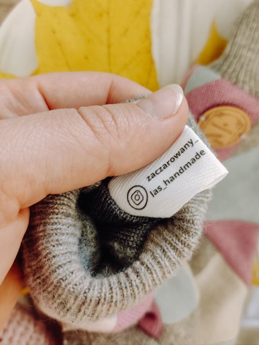 Rękawiczki patchworkowe damskie, 100% wełna, kaszmir