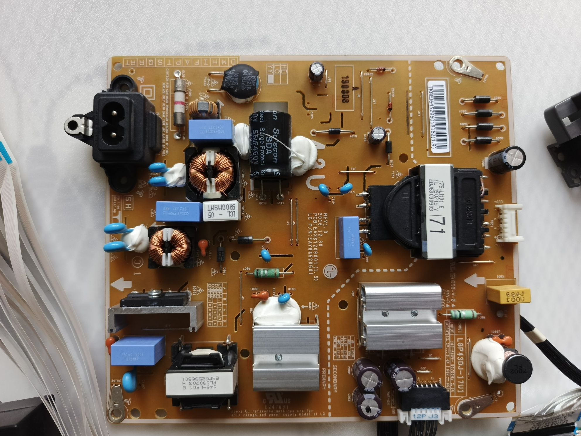 Części od telewizora LCD LG 43UM7100aPLB