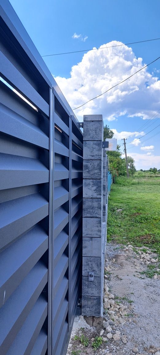 Відїздні ворота.Встановлення автоматики і двигунів.Проведення живлення