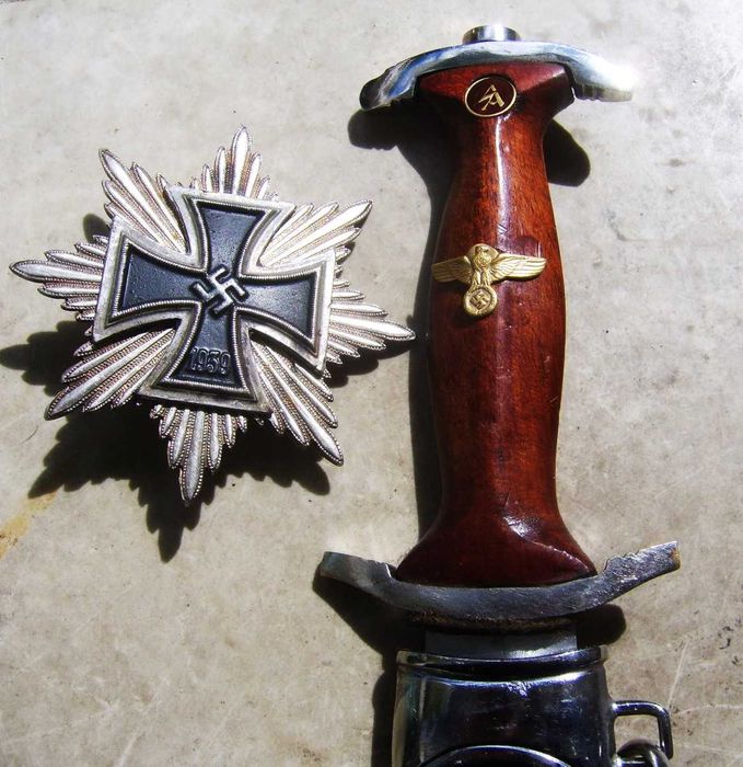 Kordzik Oficera Waffen SS/SA 1941r+ Wielka Gwiazda Żelazny Krzyż 1939