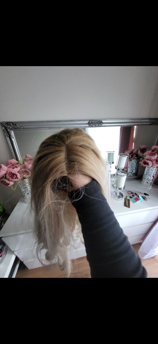 Peruka blond bez grzywki