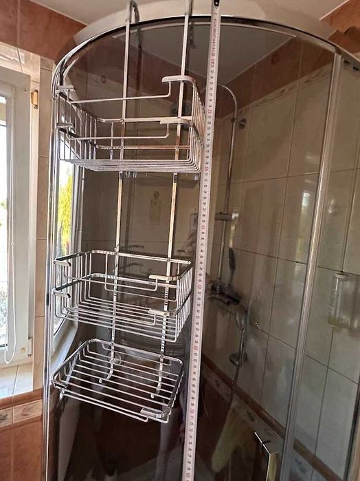 chromowana półka pod prysznic