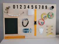 Nowa duża tablica manipulacyjna edukacyjna sensoryczna Montessori XL