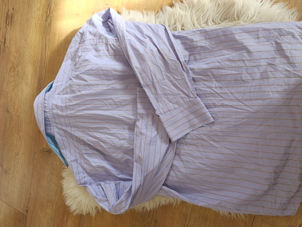 Koszula męska w paski Ted Baker oryginalna bawełna 34 35 xl XXL