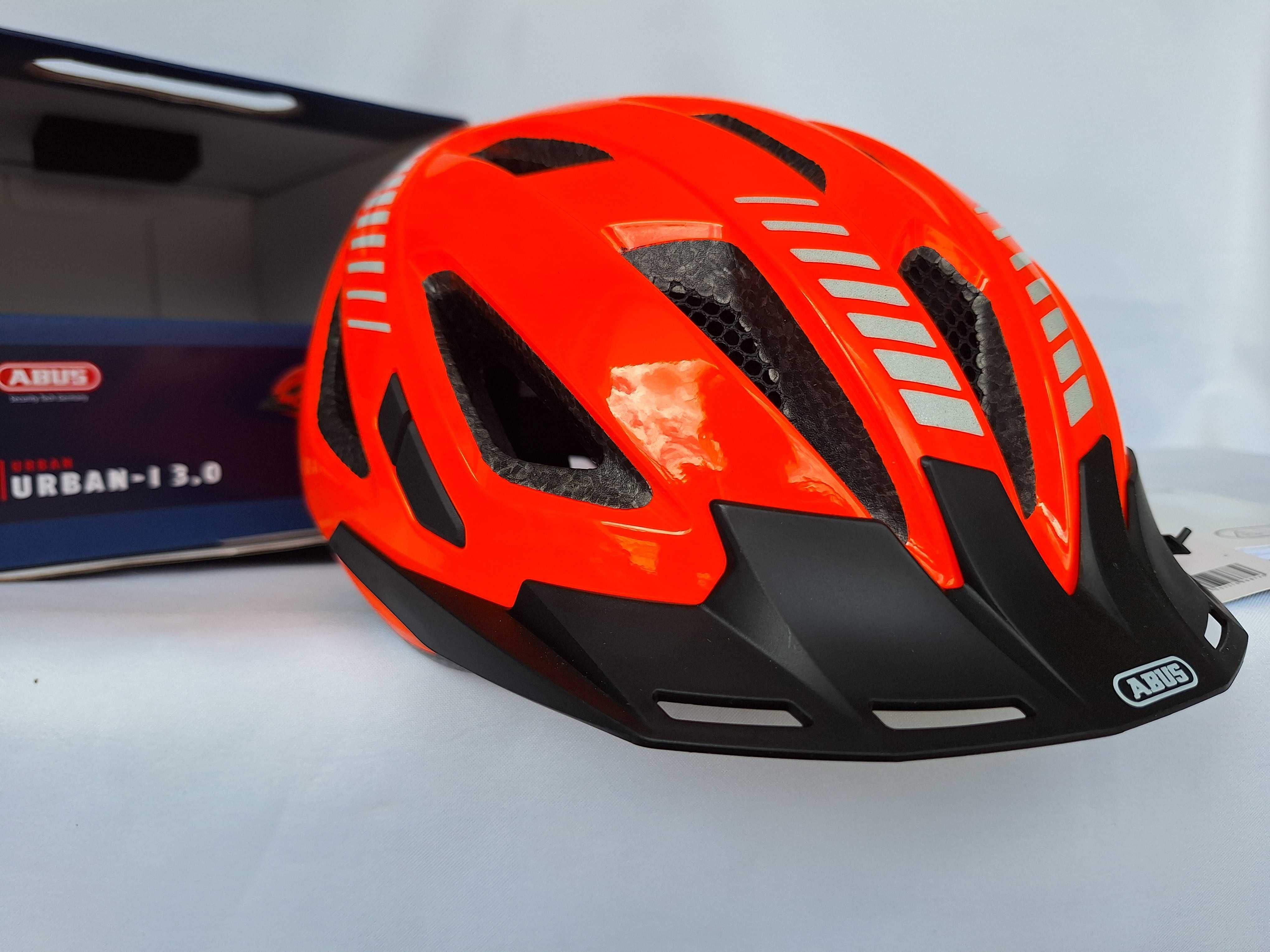 Kask rowerowy Abus Urban-I 3.0 LED Signal Orange L 56-61cm