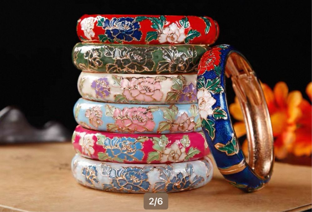 Pulseiras lindissimas em cloisonée. Novas. Preço unitário