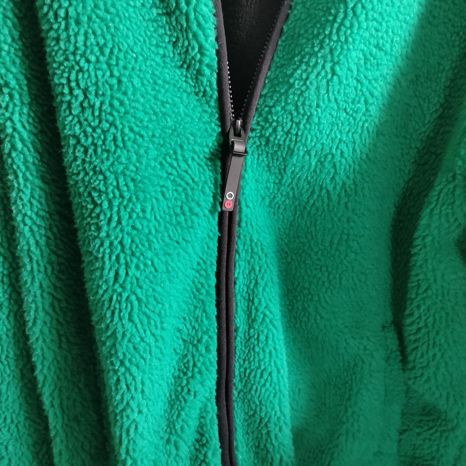 Bluza damska męska zielona Cropp kurtka zamek kieszenie miś polar XL X