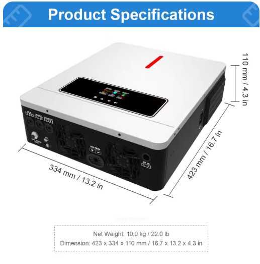 Гібридний інвертор Daxtromn 4.2kw 24v BMS WIFI