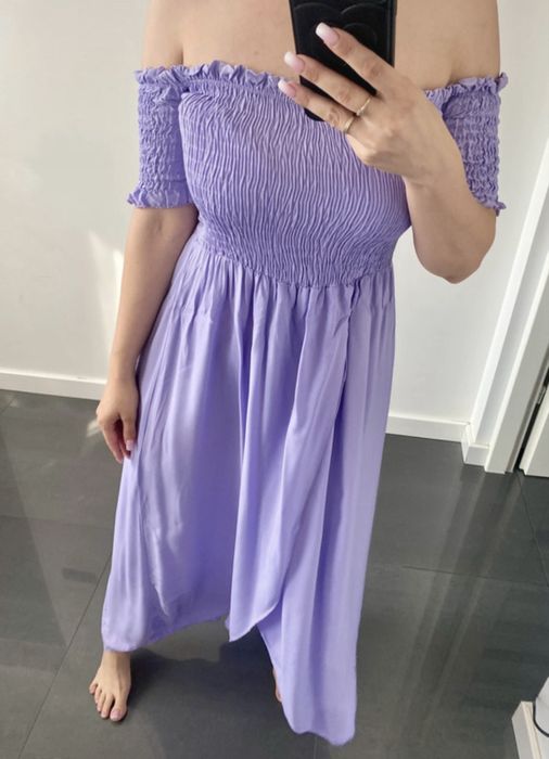 Nowa z metkami śliczna maxi liliowa sukienka