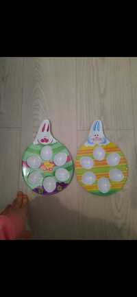 2 dekoracyjne tace na jajka