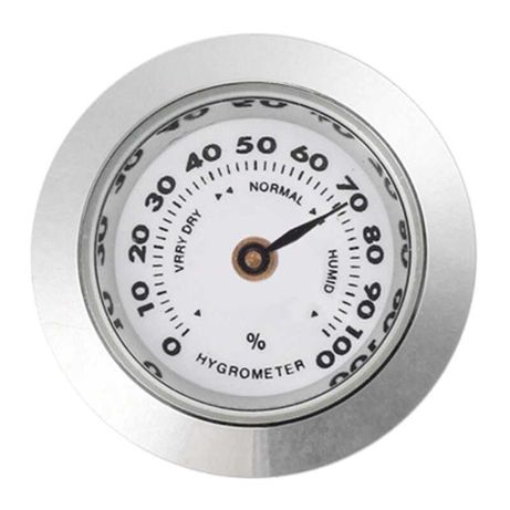 Higrómetro Analógico em Metal 28 mm - Medidor de Humidade de Precisão