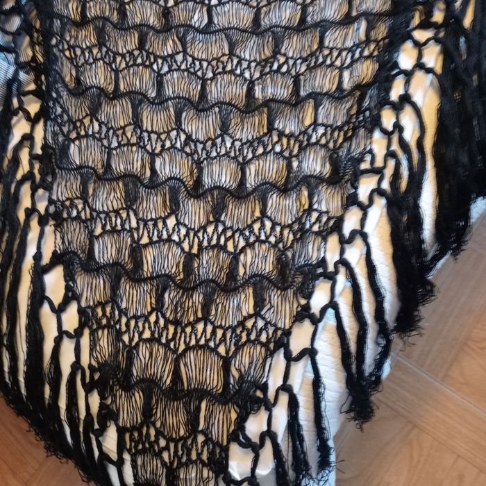 Chaile artesã lindíssimo em preto _-Maravilhoso lindo e sofisticado o