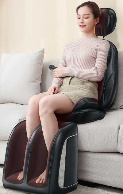 Кресло массажное накидка на кресло для дома Benbo AM-607G с подогревом