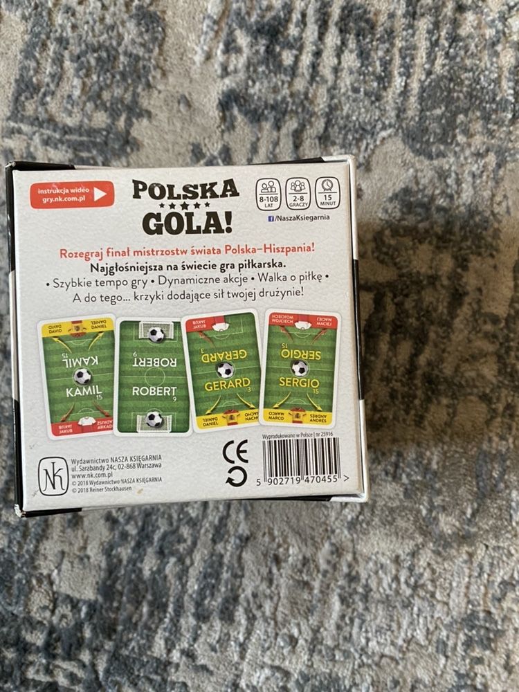 Polska Gola Polska Hiszpania gra karciana dla dzieci 8 plus