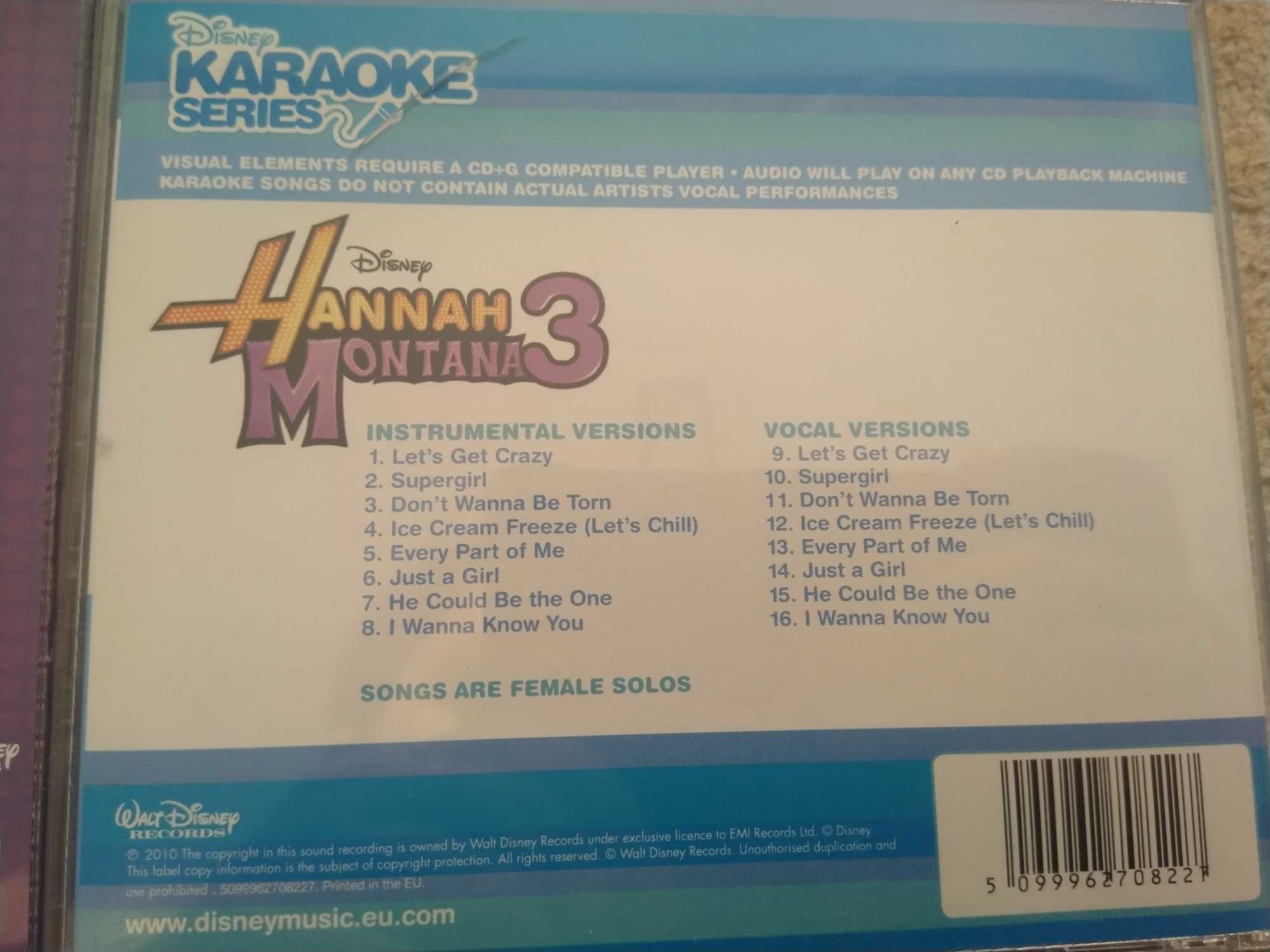 Hannah Montana 3 Karaoke series płyta CD