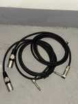 Dwa Nowe kątowe kable jack xlr