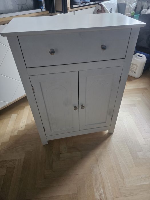 Biała szafka 2 półki, szuflada