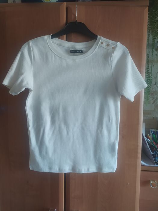 Sweter t-shirt z krótkim rękawem koszulka bawełniana bluzka 38 M