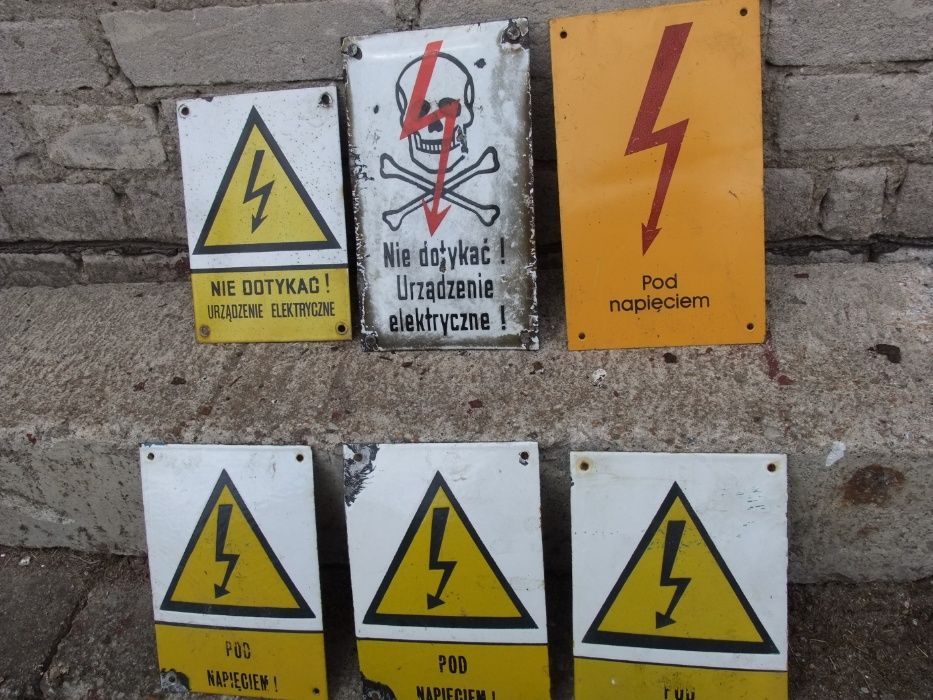 Tabliczki ostrzegawcze okres PRL