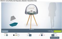 GEO OMLET designerska klatka dla ptaków papug kanarków papużek żeberek