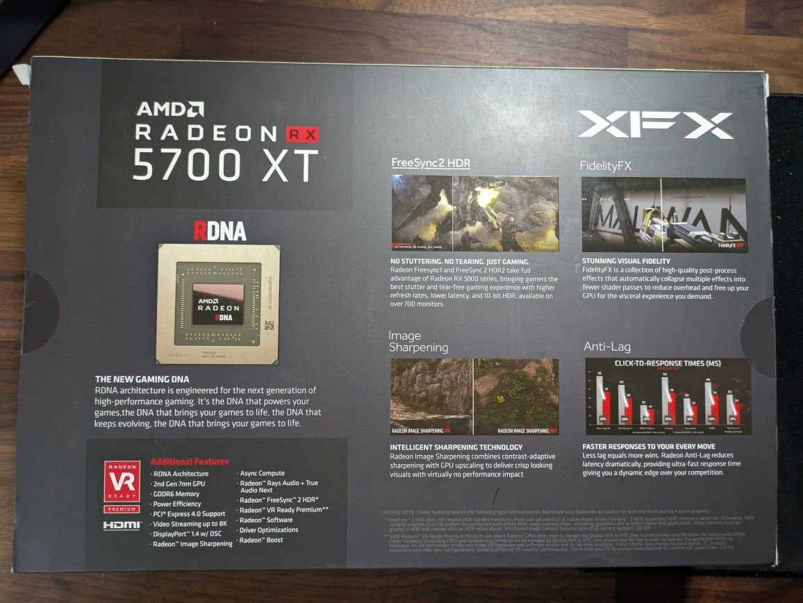XFX Radeon RX 5700 XT 8GB de GDDR6.