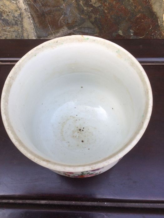 Taça Cachepot Porcelana Chinesa séc XVIII Família Rosa 11 cm