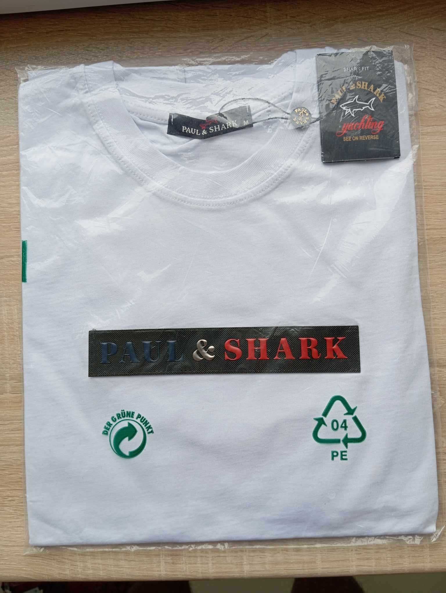 Koszulka Paul&Shark biała, klasyczny krój M