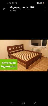 Дуже міцне дерев'яне ліжко з натуральної вільхи 180*200см