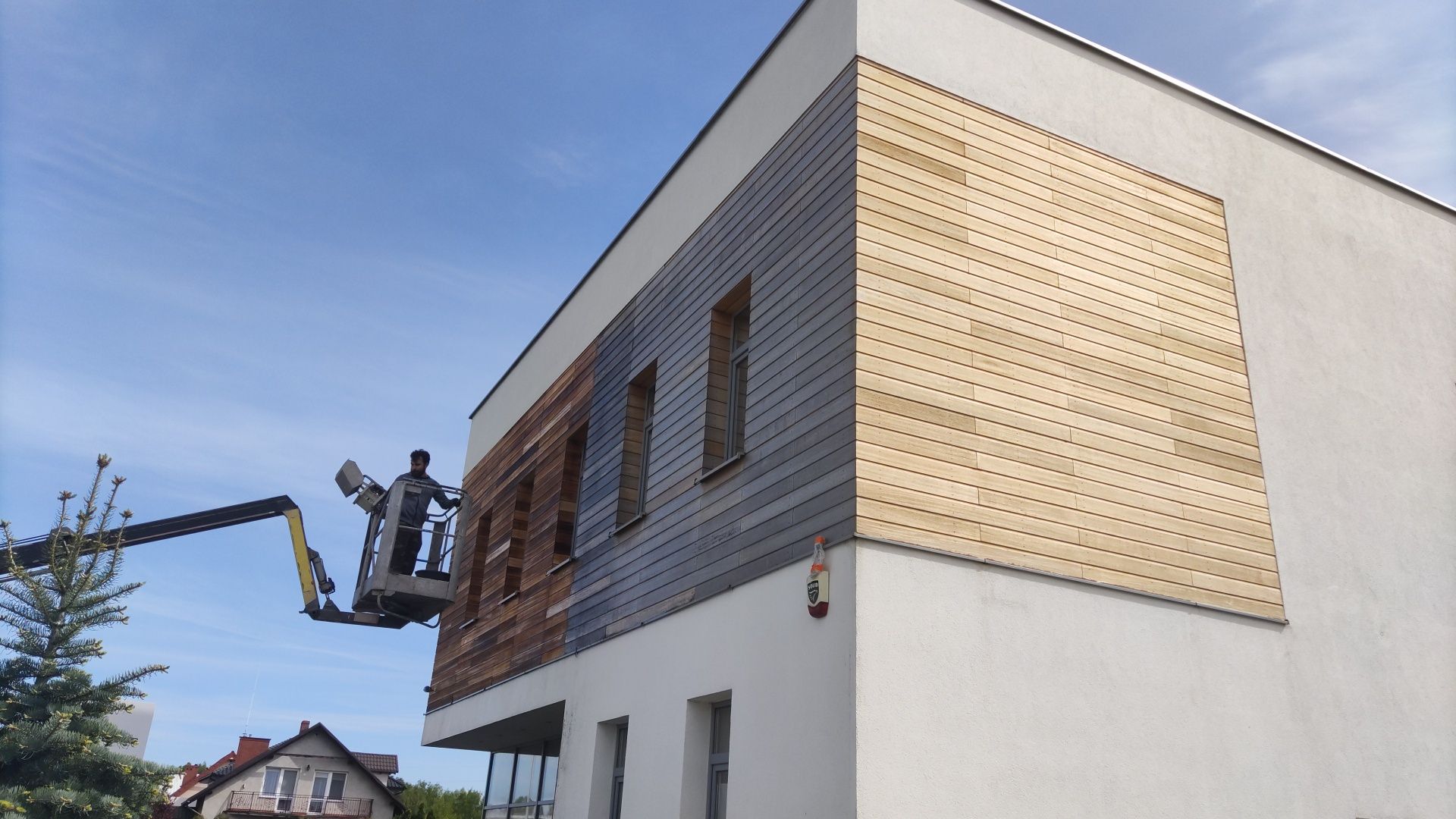 Renowacja Czyszczenie Tarasu Tarasów Elewacji Drewnianego Drewna FV De