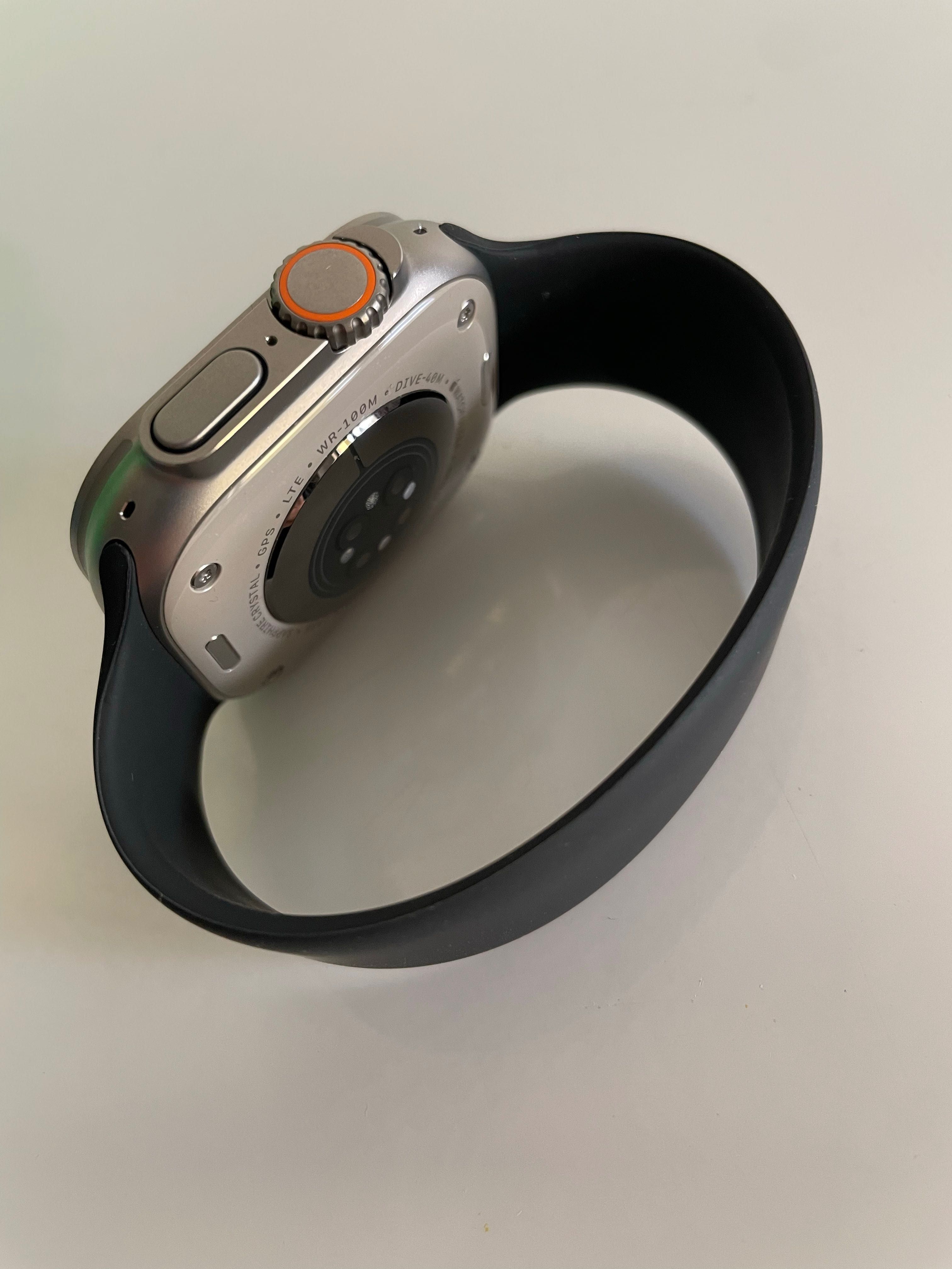 Czarny, nowy pasek/opaska typu solo do zegarków Apple Watch 44/45/49