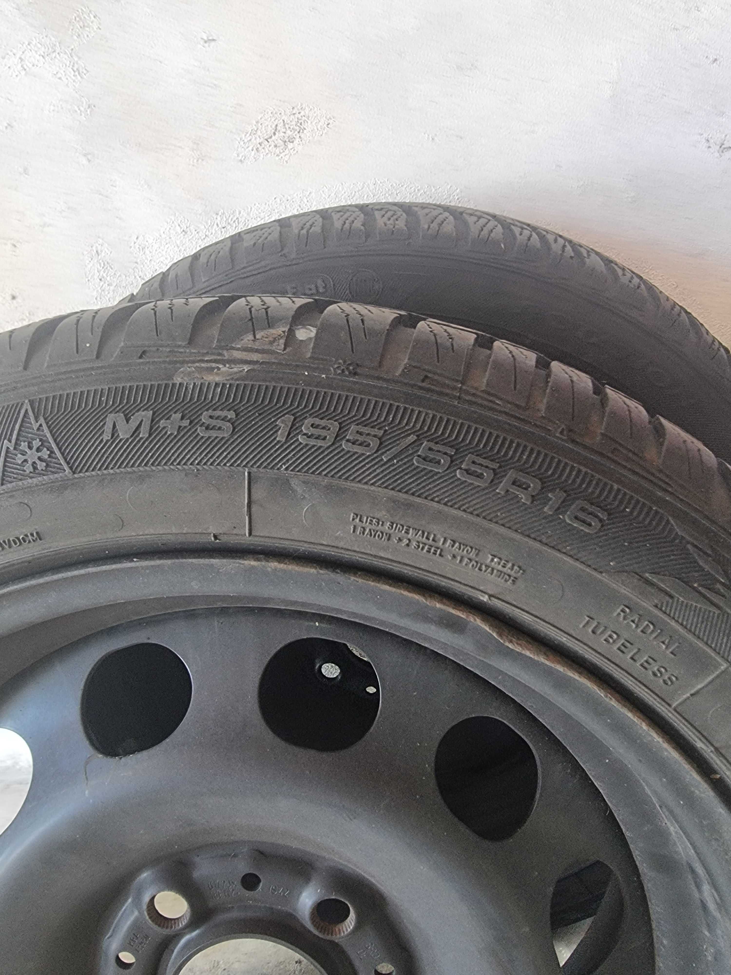 Pneus GOODYEAR 195/55 R16 ULTRAGRIP 7 87H (pouco rodaram)  + Jantes