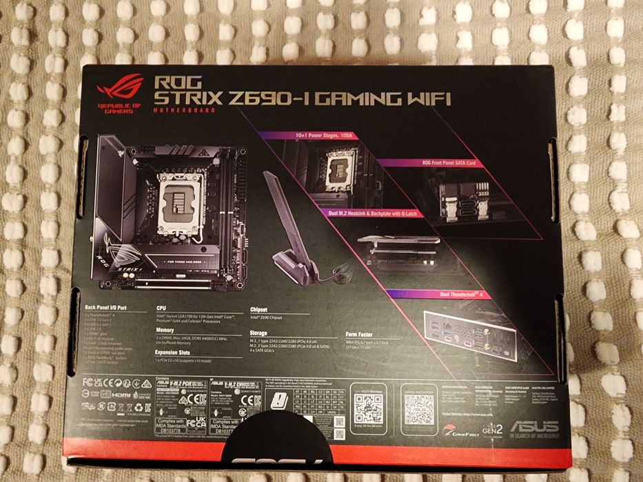 Asus Z690i ITX материнська плата для Intel 1700