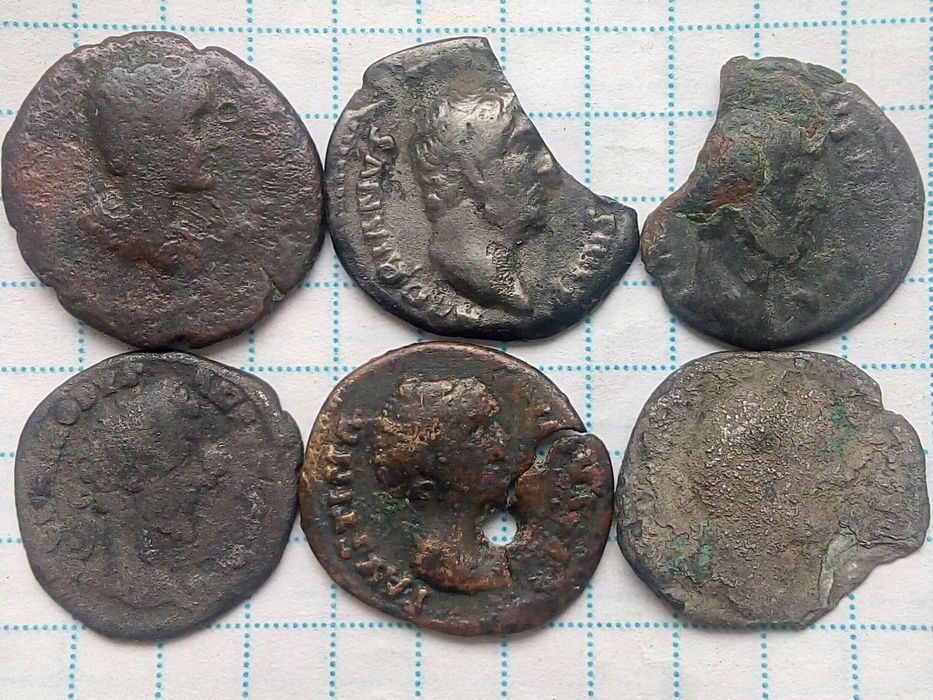 Денарії римські:срібло,лімес:Адріан,Траян,Комод,Пій та ін.Чудовий стан