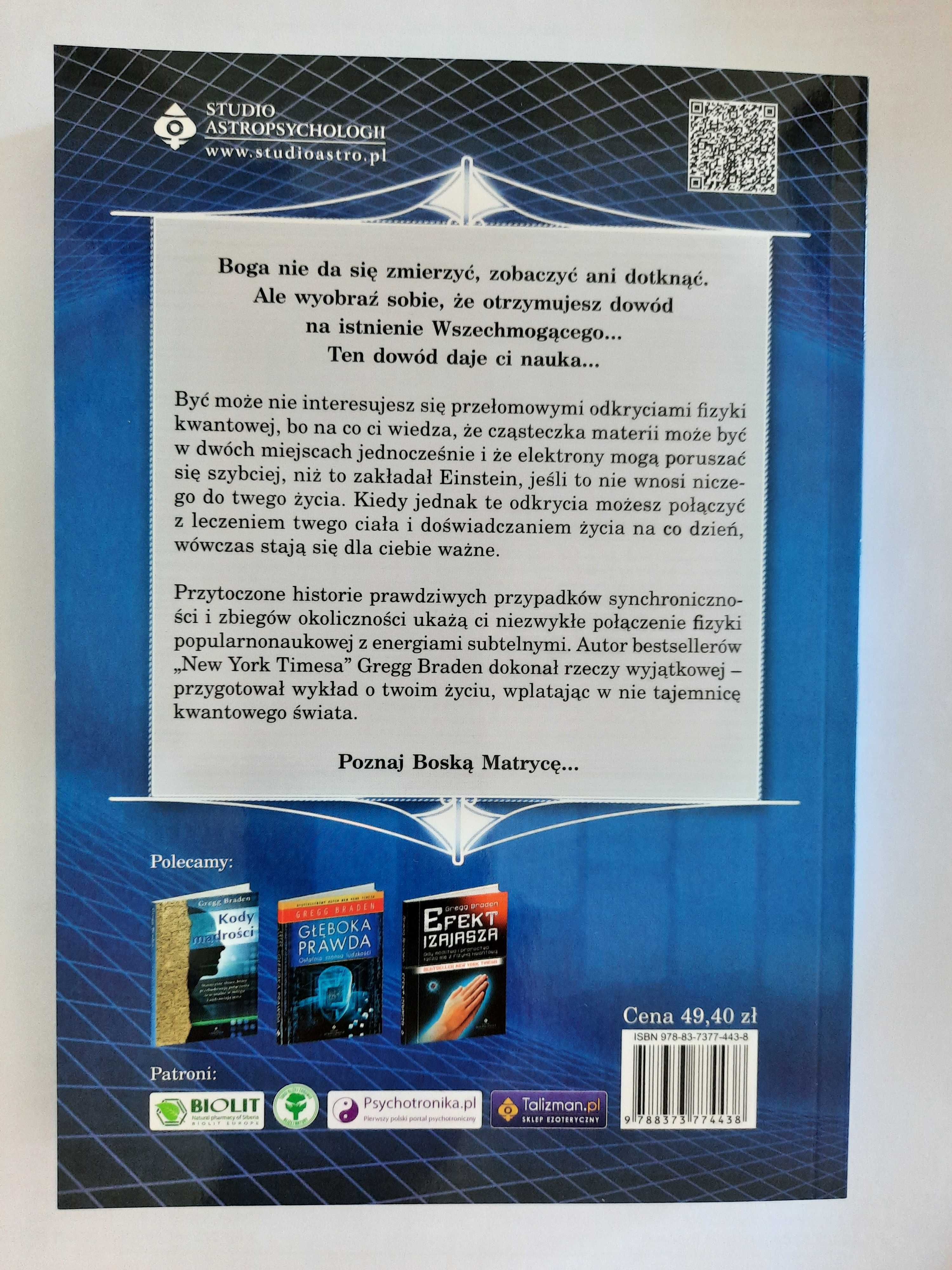 Książka Boska matryca Gregg Braden