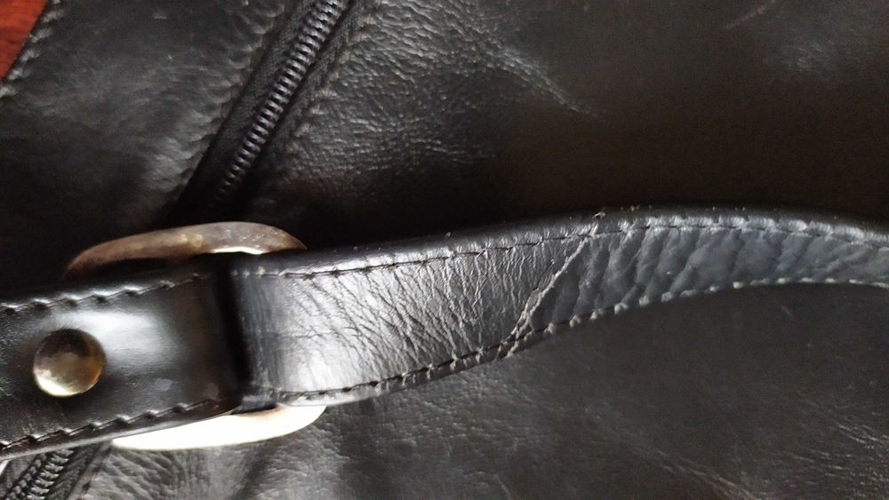 Кожаная сумка барсетка через плечо черная натуральная кожа