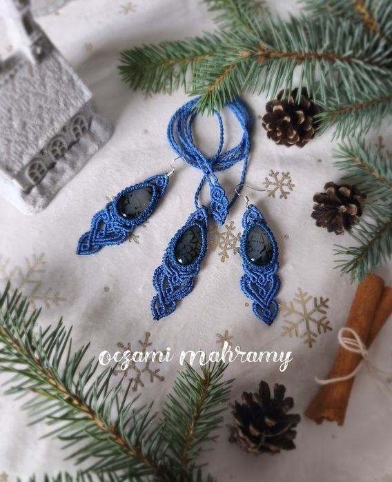 Zimowy komplet biżuterii