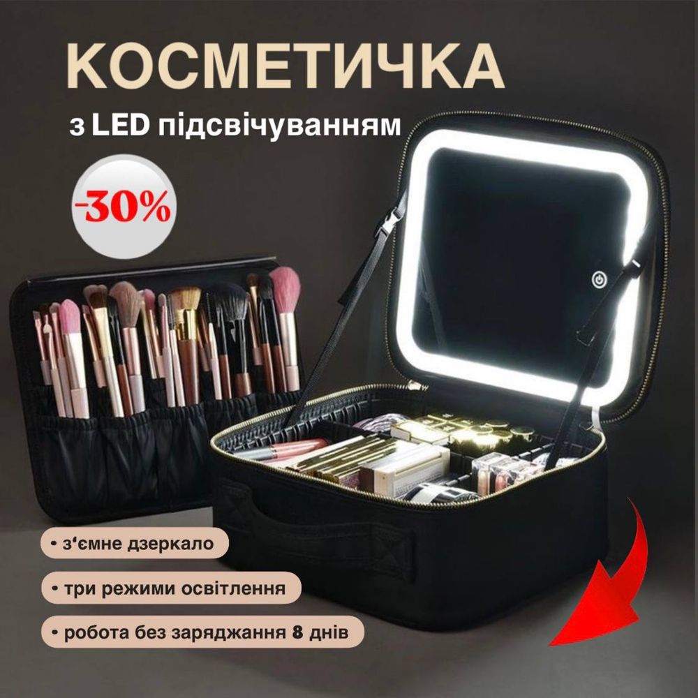 Косметичка дорожная с LED-подсветкой