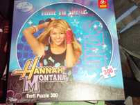 Puzzle 300 elem. HANNAH MONTANA - duże, konturowe, okrągłe puzzle