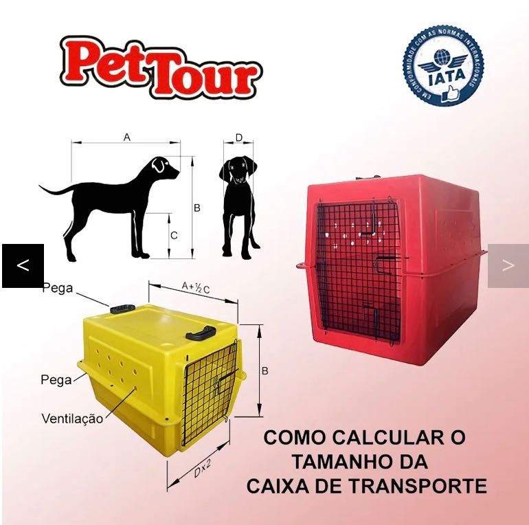 Caixa de transporte cães - usada 1 única vez - cães grande porte