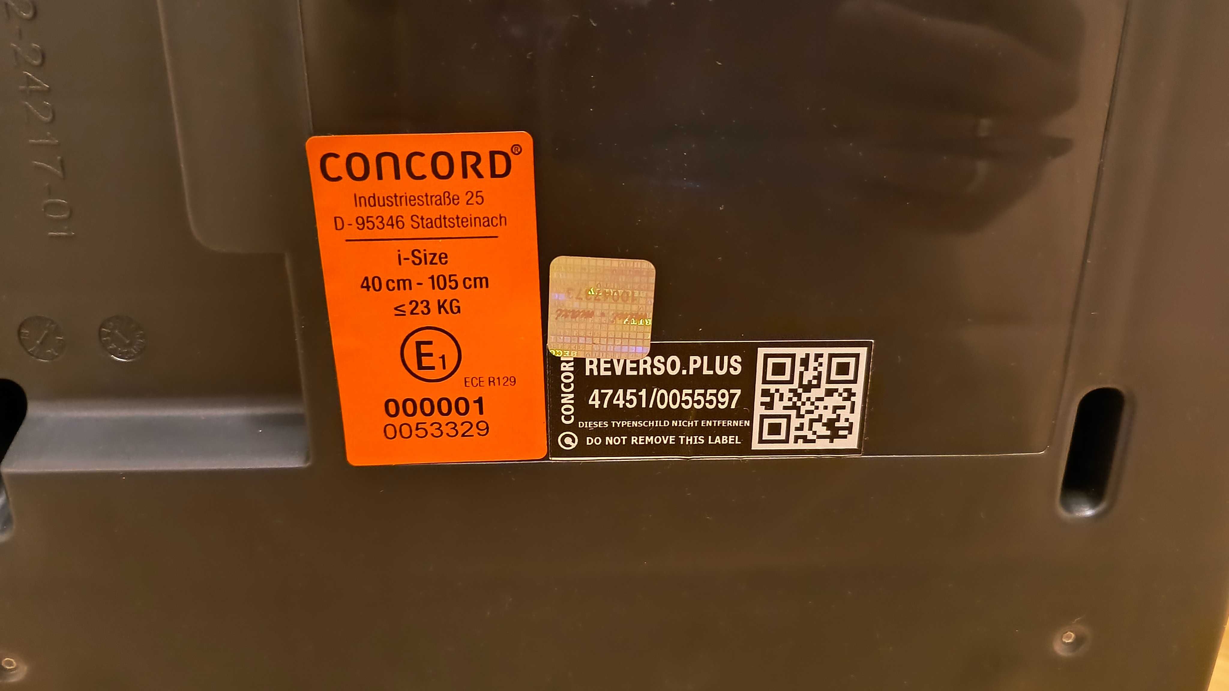 Fotelik CONCORD Reverso+ , ISOFIX, iSize, ECE R129