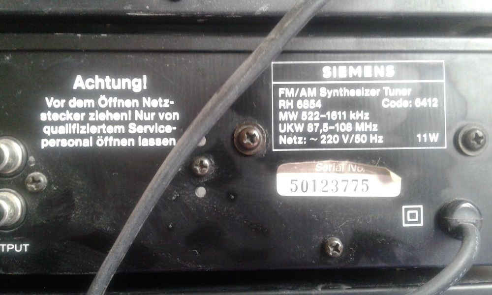 Stara Wieża SIEMENS 3 Segmenty Kaseta Wzmacniacz Radio Tuner HiFi PRL