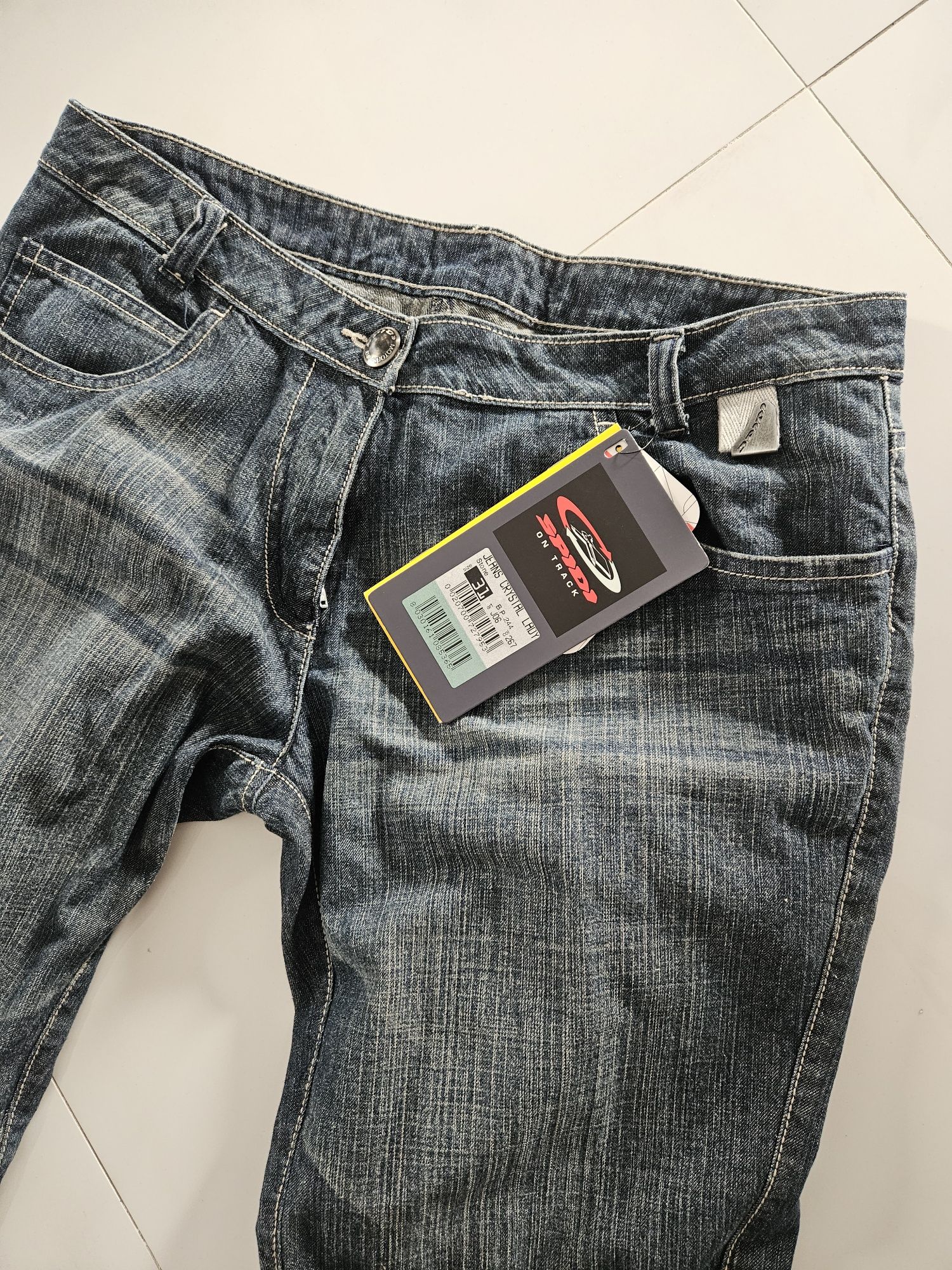 Spodnie motocyklowe spidi crystal damskie 31 jeansowe jeans wzmocnione