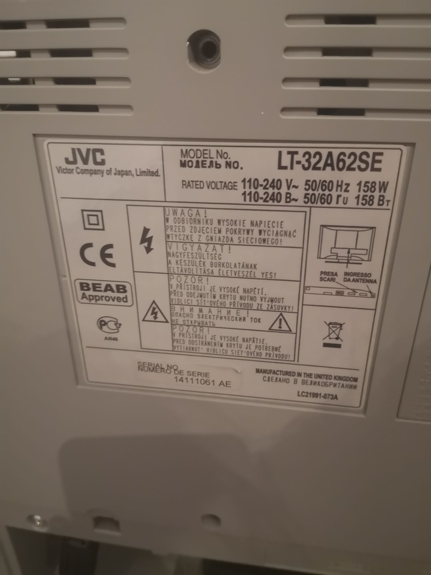 Tv JVC srebrny 32 cali