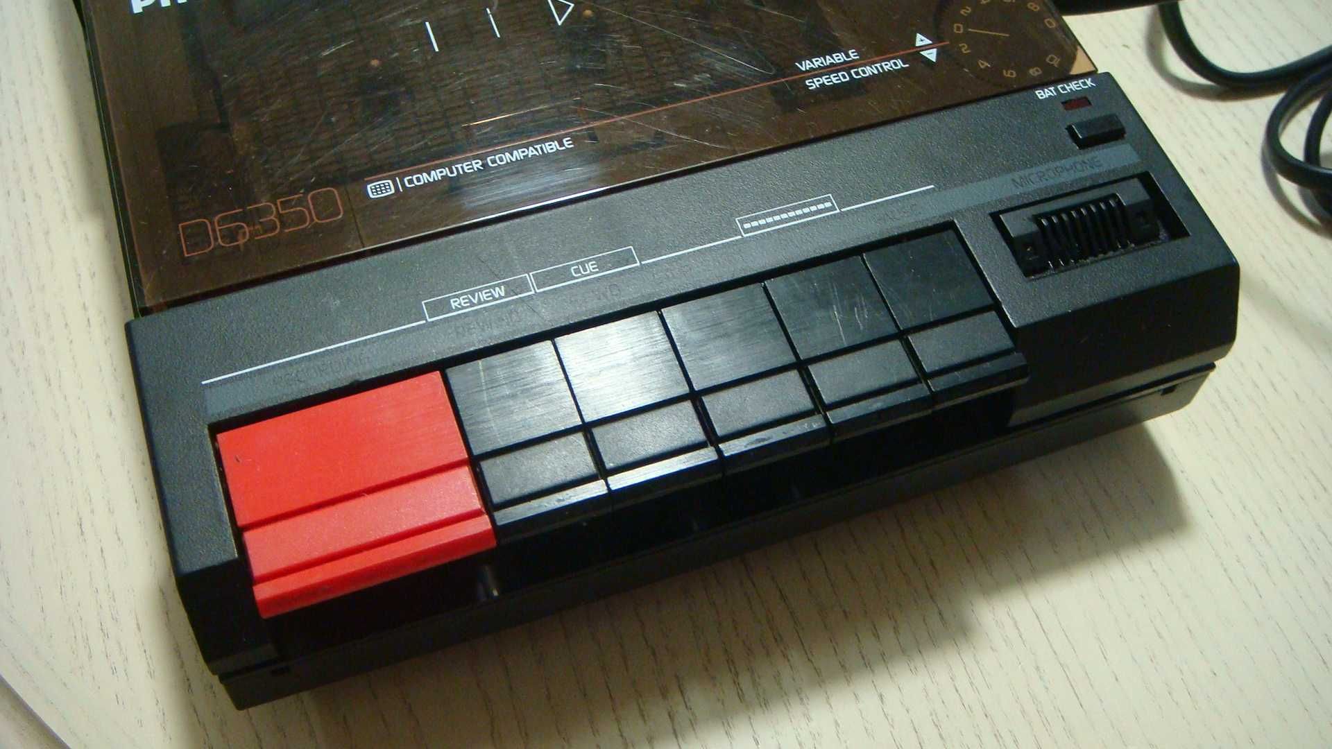 диктофон Philips D6350 Portable Cassette Recorder c.1988